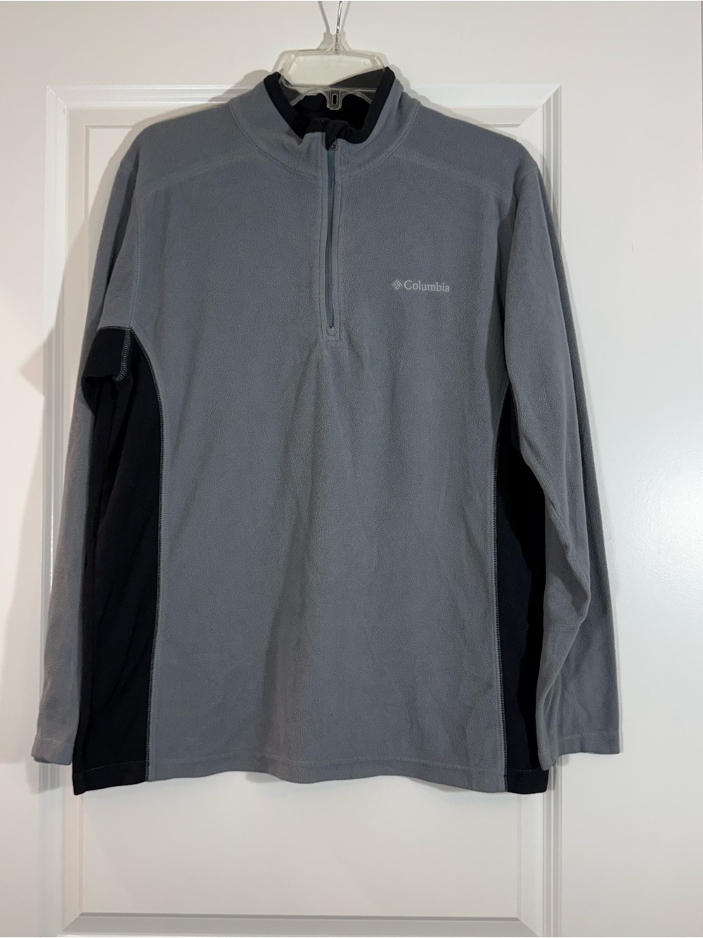 Columbia Men’s Quarter Zip Fleece Pullover Gray/Black Size M